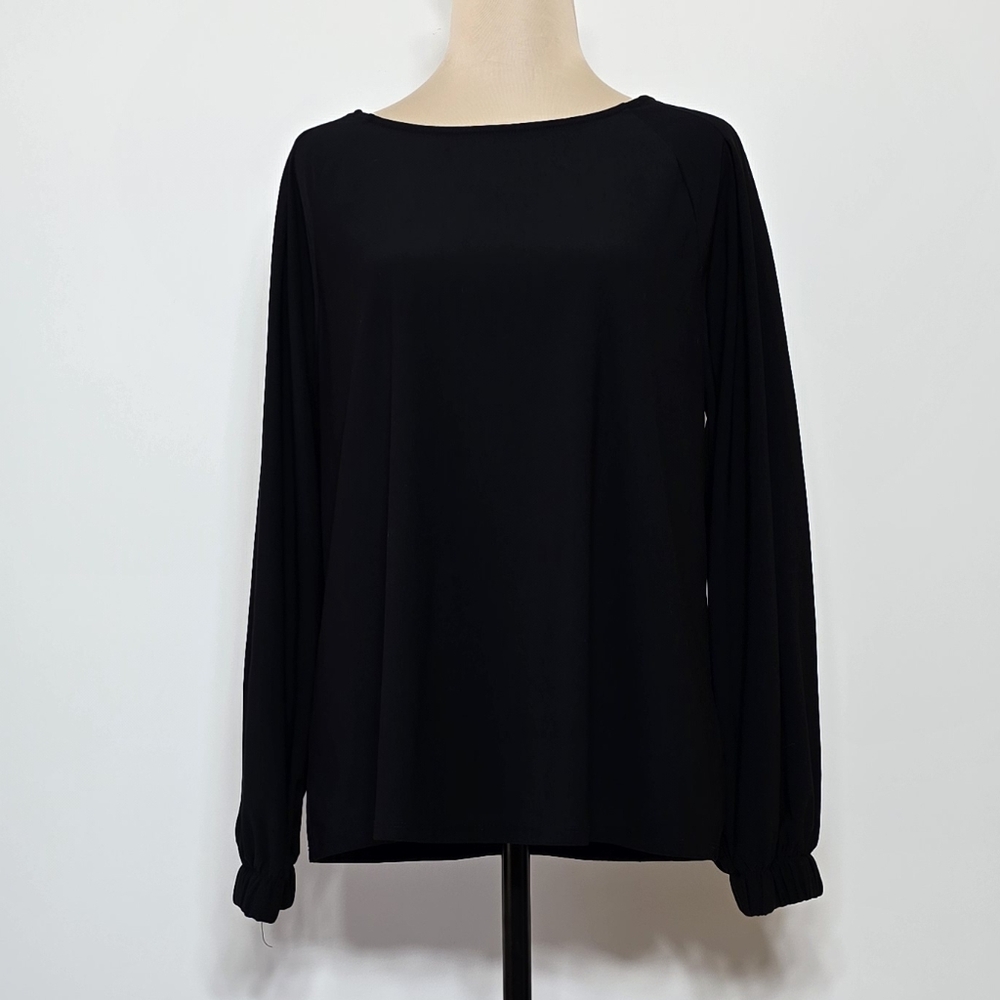 Halogen Pleated Long Sleeve Blouse